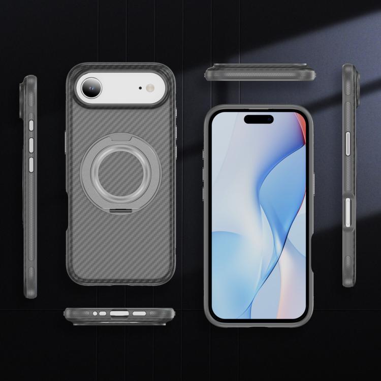 For iPhone Air Carbon Fiber Gear Holder C Type MagSafe Phone Case