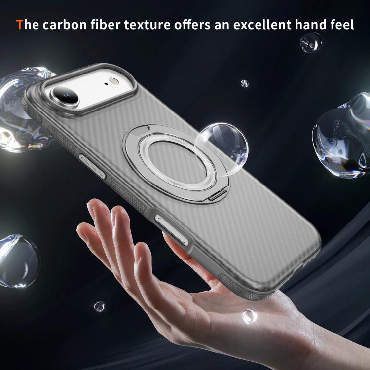 For iPhone Air Carbon Fiber Gear Holder C Type MagSafe Phone Case
