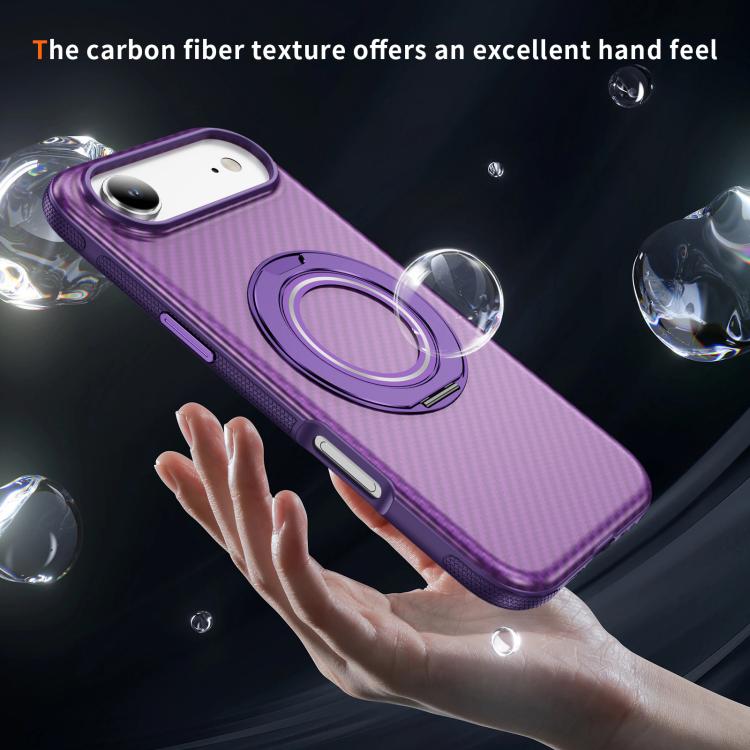 For iPhone Air Carbon Fiber Gear Holder C Type MagSafe Phone Case