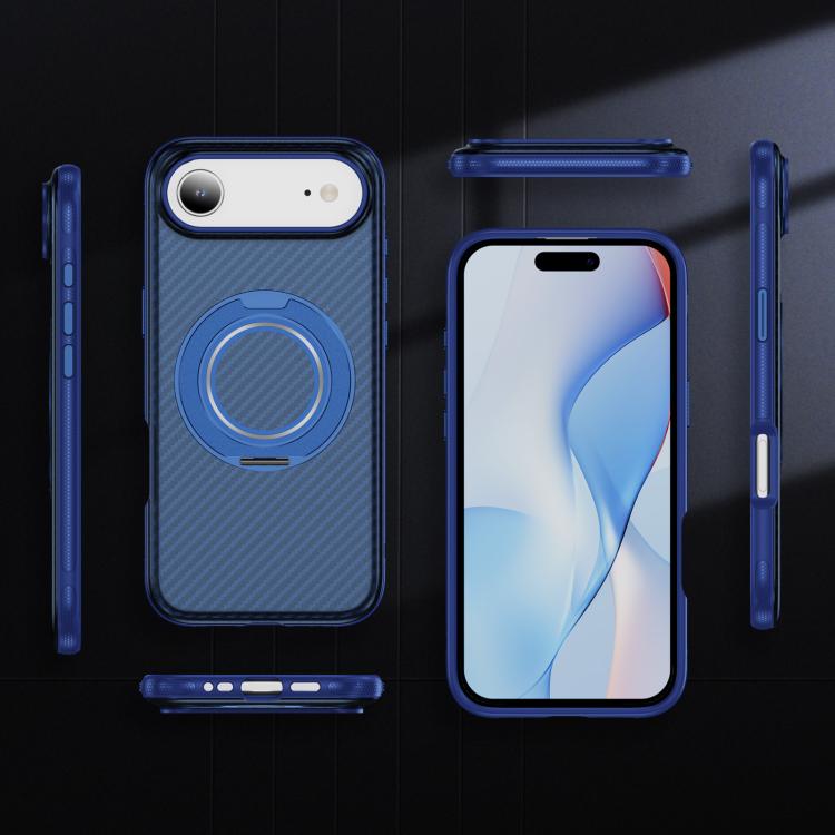 For iPhone Air Carbon Fiber Gear Holder C Type MagSafe Phone Case