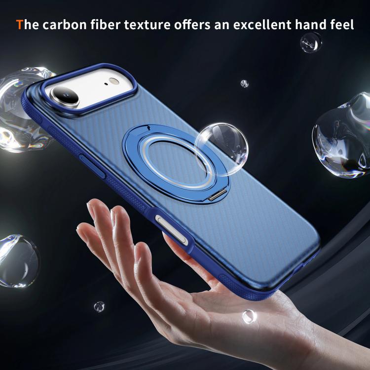 For iPhone Air Carbon Fiber Gear Holder C Type MagSafe Phone Case