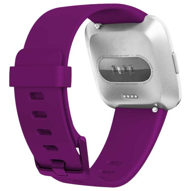 xDfind Solid Color Silicone Watch Band For Fitbit Versa 2, Size:L