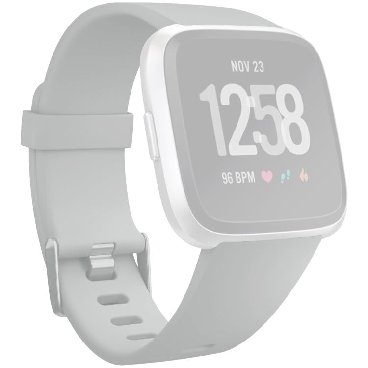 xDfind Solid Color Silicone Watch Band For Fitbit Versa 2, Size:L