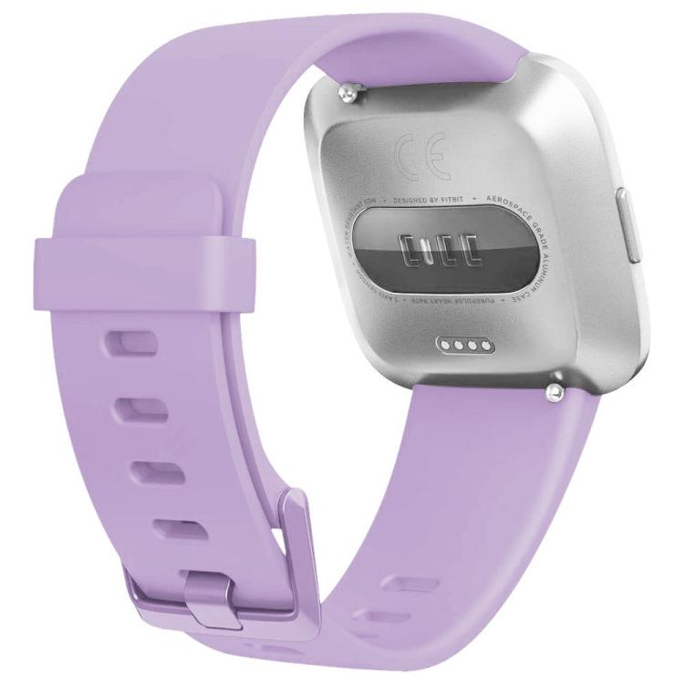 xDfind Solid Color Silicone Watch Band For Fitbit Versa 2, Size:L