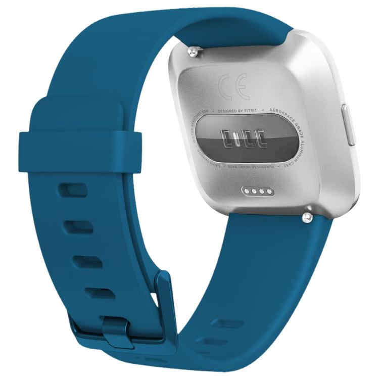 xDfind Solid Color Silicone Watch Band For Fitbit Versa 2, Size:L
