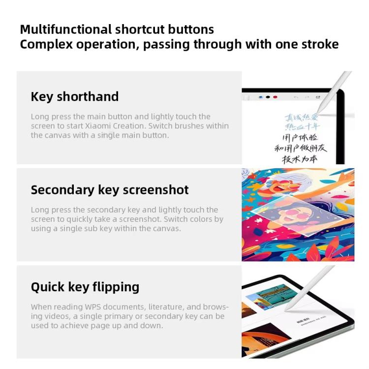Original Xiaomi Redmi Inspiration Stylus Pen for Redmi Pad Pro / Pad 2 / K Pad - White