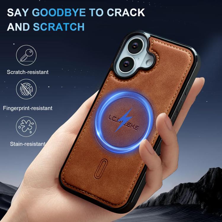 For iPhone 16 Plus LC.IMEEKE L6 Series MagSafe Magnetic Phone Case