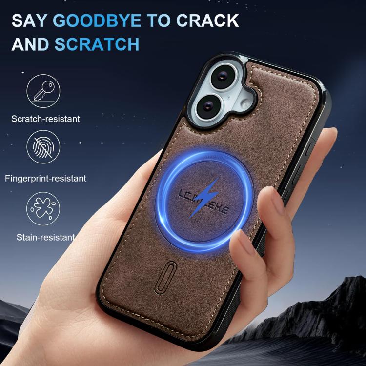 For iPhone 16 Plus LC.IMEEKE L6 Series MagSafe Magnetic Phone Case