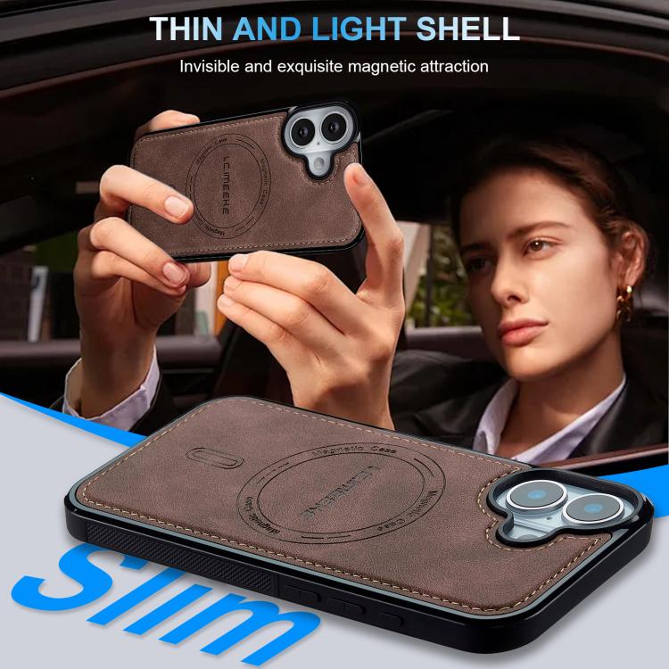 For iPhone 16 Plus LC.IMEEKE L6 Series MagSafe Magnetic Phone Case