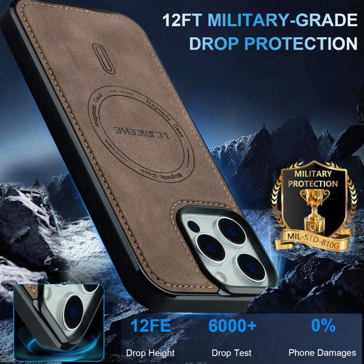 For iPhone 13 Pro LC.IMEEKE L6 Series MagSafe Magnetic Phone Case