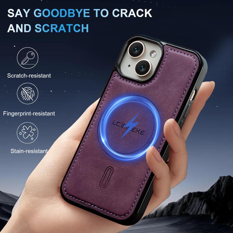 For iPhone 15 LC.IMEEKE L6 Series MagSafe Magnetic Phone Case