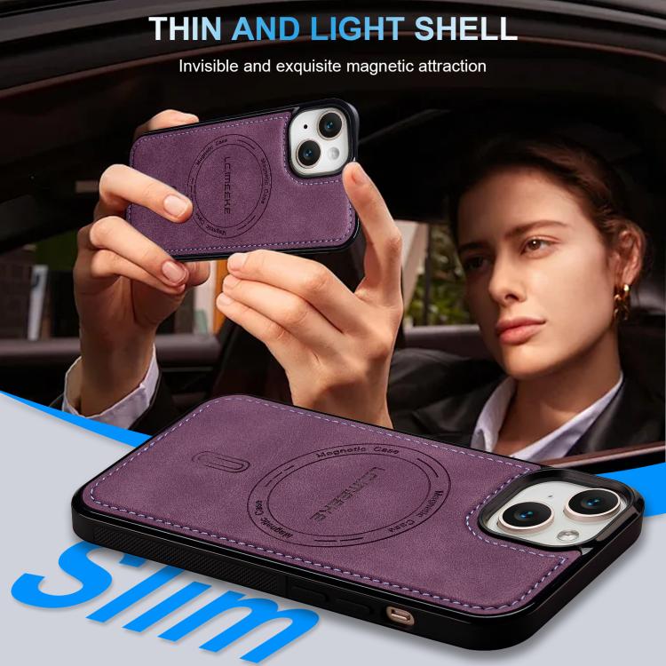 For iPhone 15 Plus LC.IMEEKE L6 Series MagSafe Magnetic Phone Case