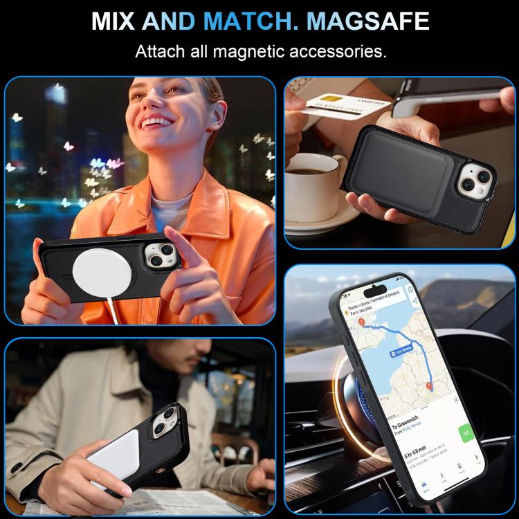 For iPhone 15 Plus LC.IMEEKE L6 Series MagSafe Magnetic Phone Case