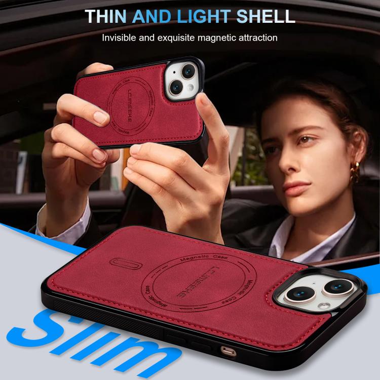 For iPhone 15 Plus LC.IMEEKE L6 Series MagSafe Magnetic Phone Case