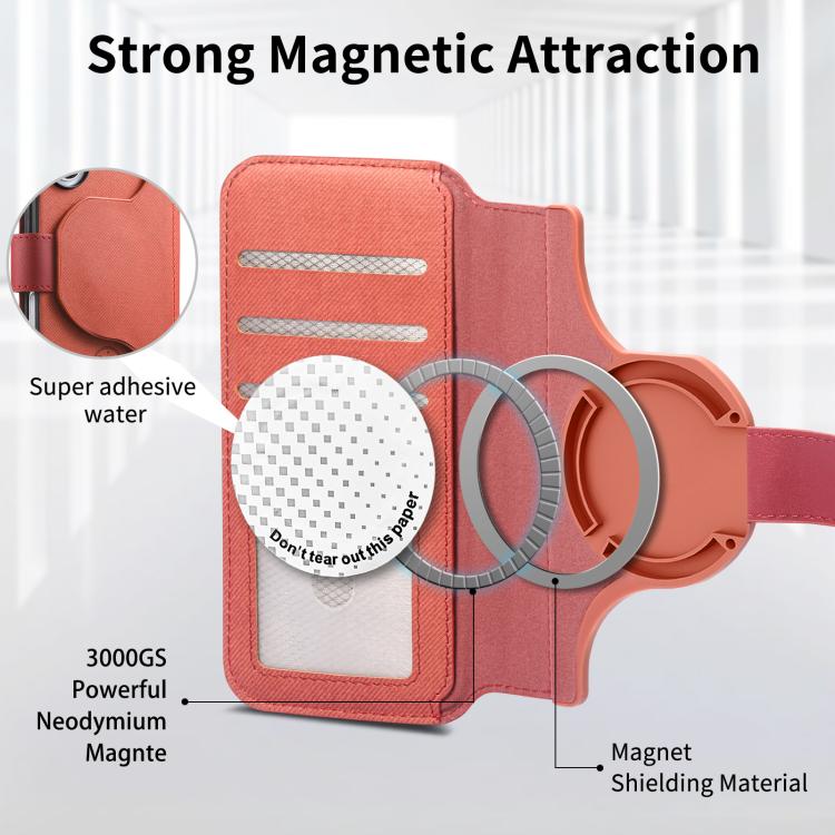 For Galaxy A04 Twill Fabric MagSafe RFID Anti-theft Zipper Wallet Leather Phone Case