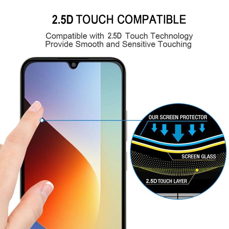 For Xiaomi Poco C81 Pro 4G High Aluminum Full Screen Silk Printing Tempered Glass Film