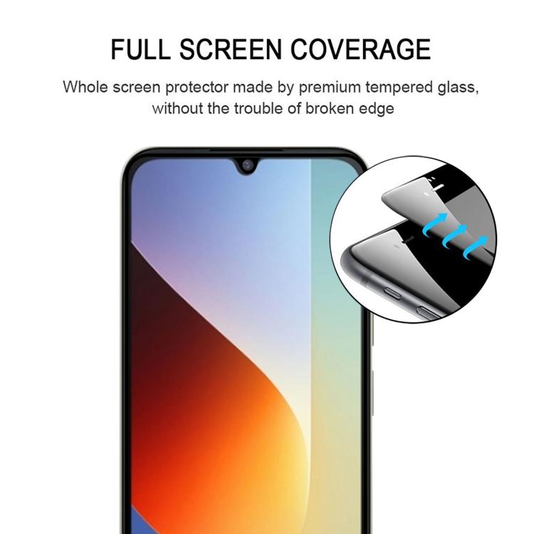 For Redmi A7 Pro 171mm / Poco C85x 5G High Aluminum Full Screen Silk Printing Tempered Glass Film
