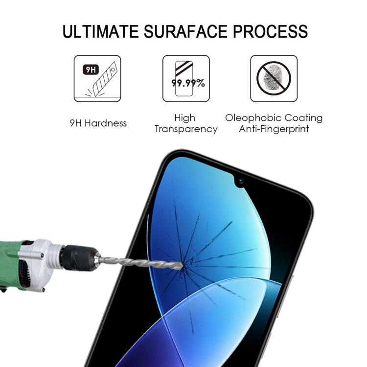 For Redmi R70 5G / R70m 5G High Aluminum Full Screen Silk Printing Tempered Glass Film