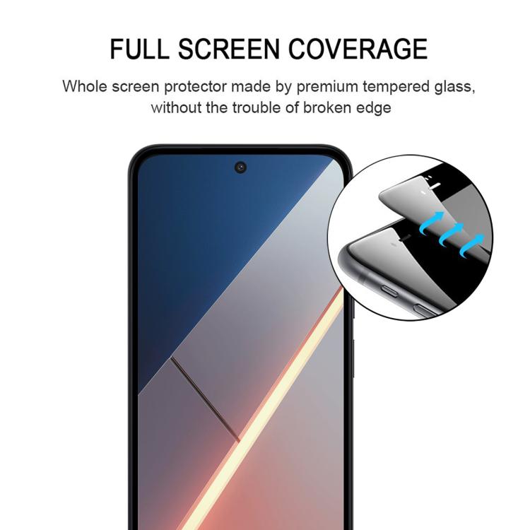 For Xiaomi Poco M8s 5G High Aluminum Full Screen Silk Printing Tempered Glass Film