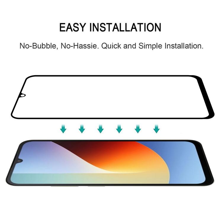 For Xiaomi Poco C81 Pro 4G 25pcs High Aluminum Full Screen Silk Printing Tempered Glass Film