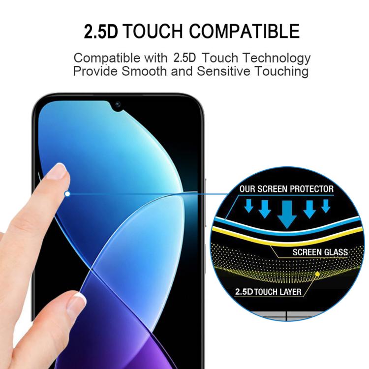 For Redmi R70 5G / R70m 5G 25pcs High Aluminum Full Screen Silk Printing Tempered Glass Film