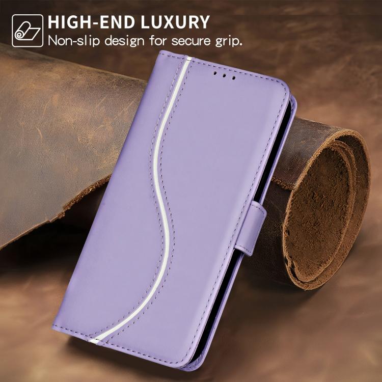 For iPhone 17 Pro Max Side Buckle S Curve Leather Phone Case