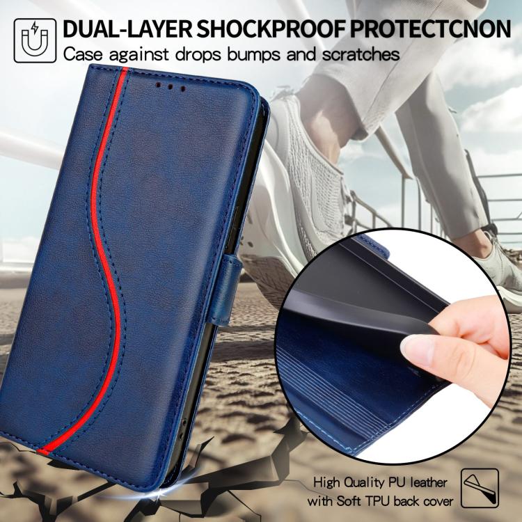 For iPhone 17 Side Buckle S Curve Leather Phone Case