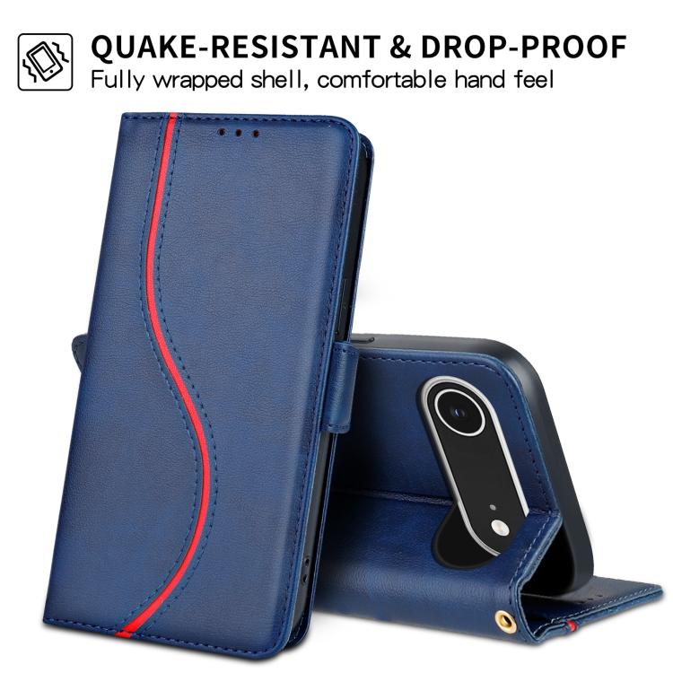 For iPhone Air Side Buckle S Curve Leather Phone Case