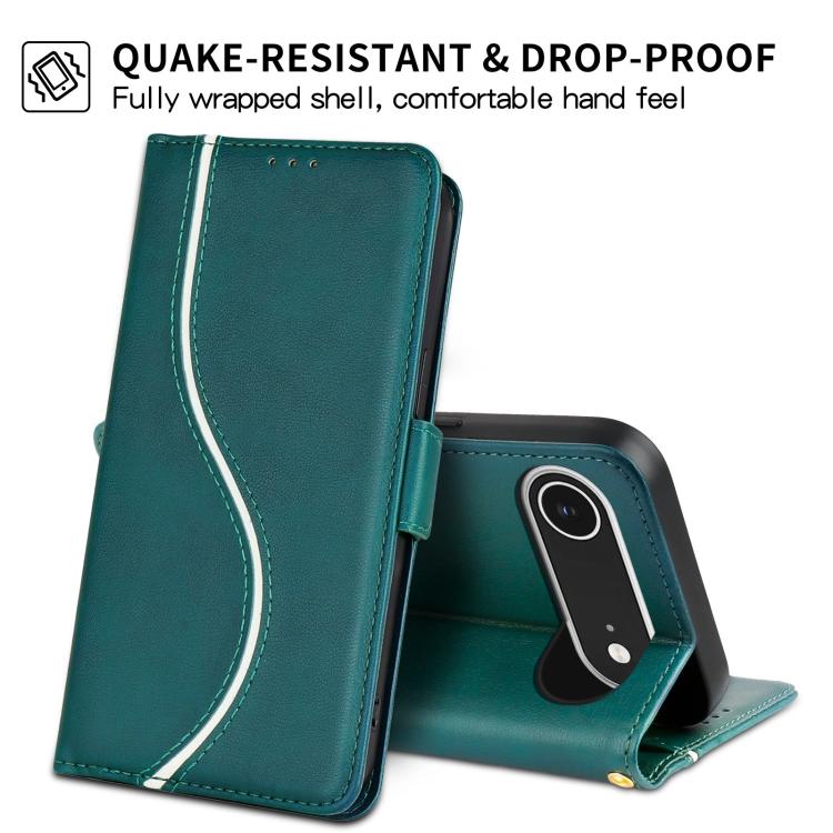 For iPhone Air Side Buckle S Curve Leather Phone Case