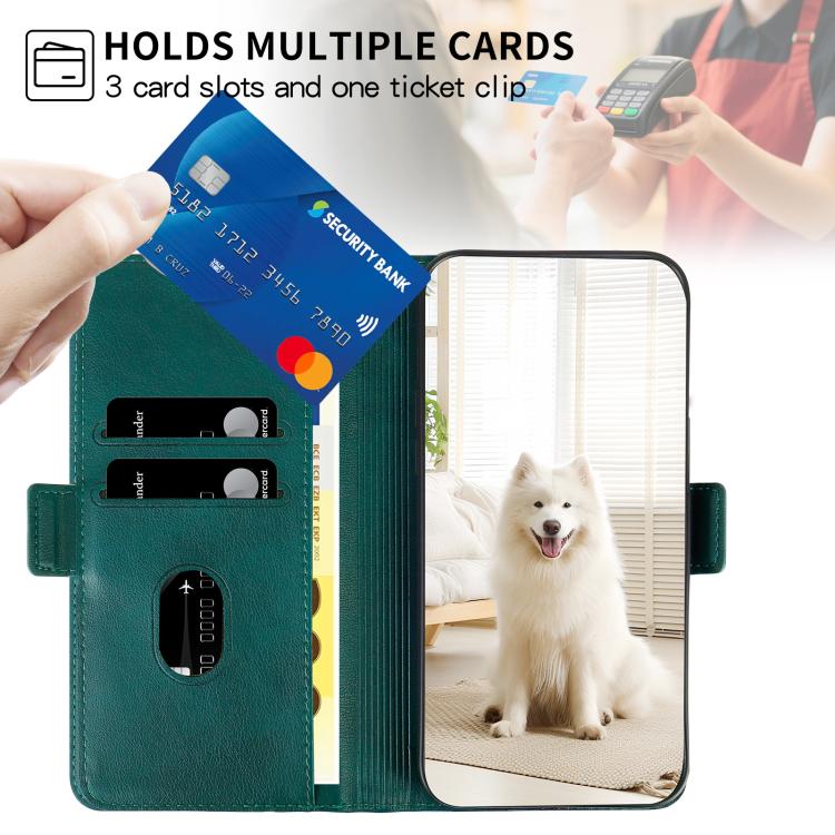 For iPhone 17e / 16e Side Buckle S Curve Leather Phone Case