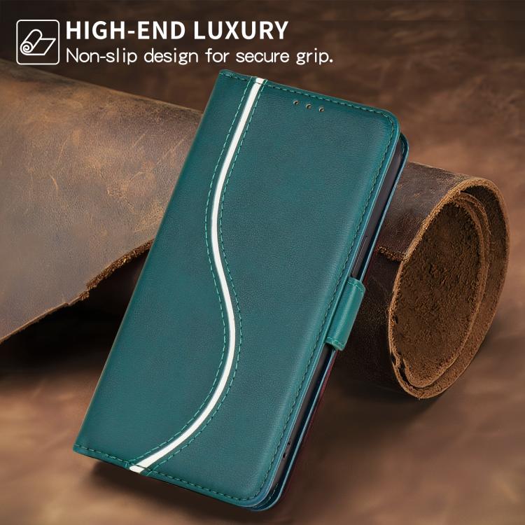 For iPhone 17e / 16e Side Buckle S Curve Leather Phone Case