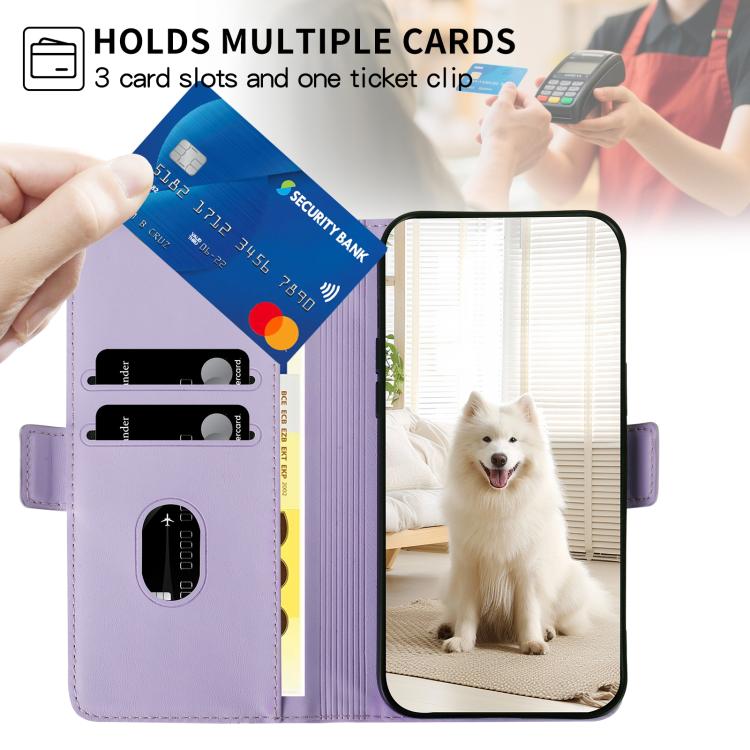 For iPhone 17e / 16e Side Buckle S Curve Leather Phone Case