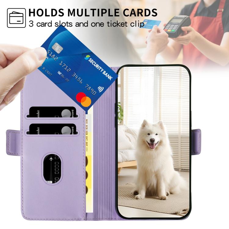 For iPhone 14 Pro Max Side Buckle S Curve Leather Phone Case