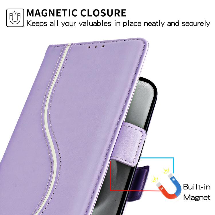 For iPhone 12 / 12 Pro Side Buckle S Curve Leather Phone Case