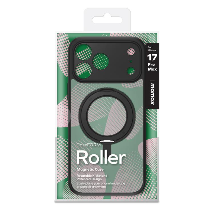 For iPhone 17 Pro Max MOMAX Magsafe Magnetic Metal Rotating Holder Phone Case