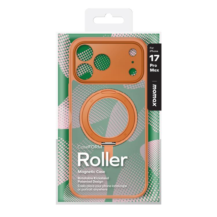 For iPhone 17 Pro Max MOMAX Magsafe Magnetic Metal Rotating Holder Phone Case
