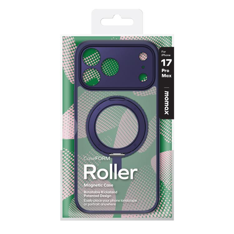 For iPhone 17 Pro Max MOMAX Magsafe Magnetic Metal Rotating Holder Phone Case