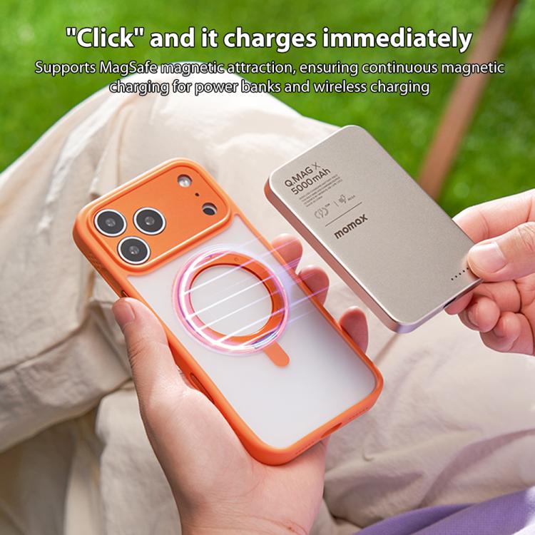 For iPhone 17 Pro Max MOMAX Magsafe Magnetic Metal Rotating Holder Phone Case