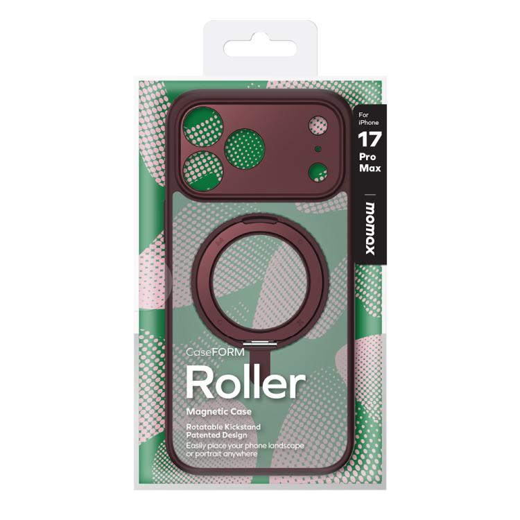 For iPhone 17 Pro Max MOMAX Magsafe Magnetic Metal Rotating Holder Phone Case