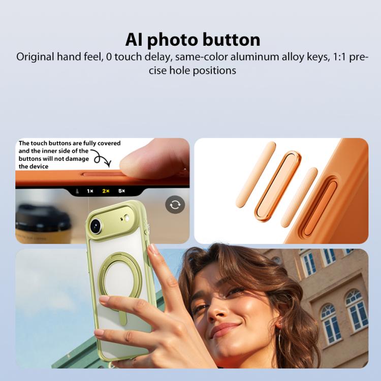 For iPhone 17 Pro MOMAX Magsafe Magnetic Metal Rotating Holder Phone Case