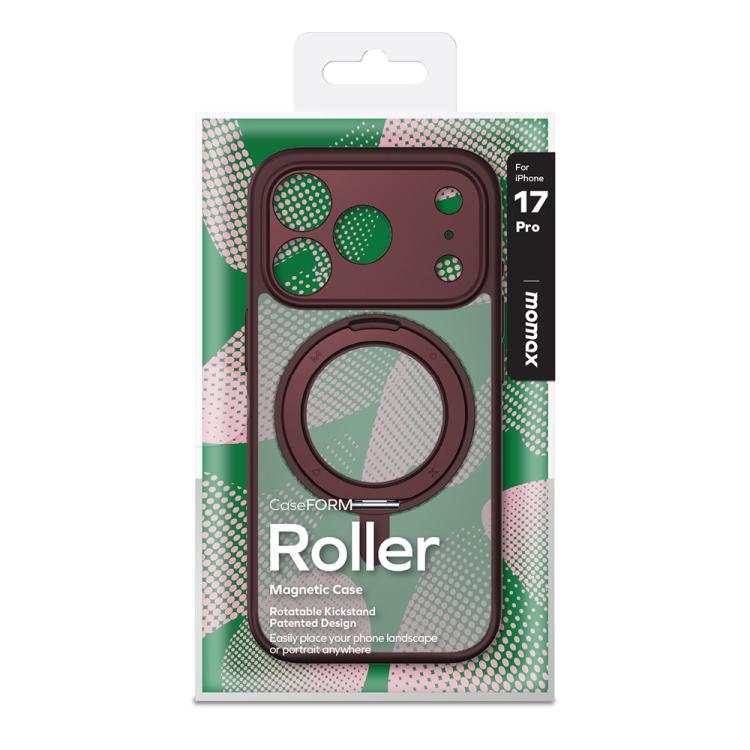 For iPhone 17 Pro MOMAX Magsafe Magnetic Metal Rotating Holder Phone Case