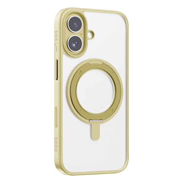 For iPhone 17 MOMAX Magsafe Magnetic Metal Rotating Holder Phone Case