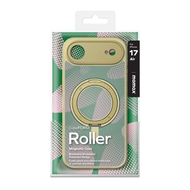 For iPhone Air MOMAX Magsafe Magnetic Metal Rotating Holder Phone Case