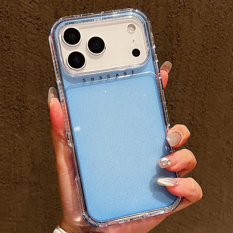 For iPhone 17 Pro Max Glitter Powder 3-in-1 TPU + PC Phone Case