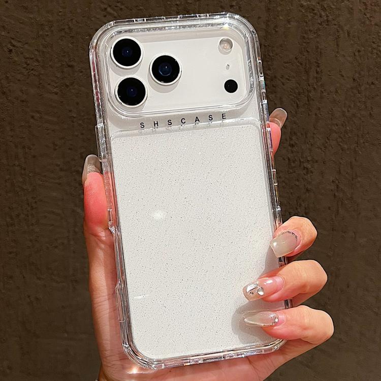 For iPhone 17 Pro Max Glitter Powder 3-in-1 TPU + PC Phone Case