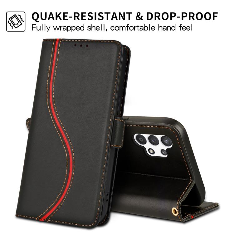 For Samsung Galaxy A13 4G / 5G Side Buckle S Curve Leather Phone Case
