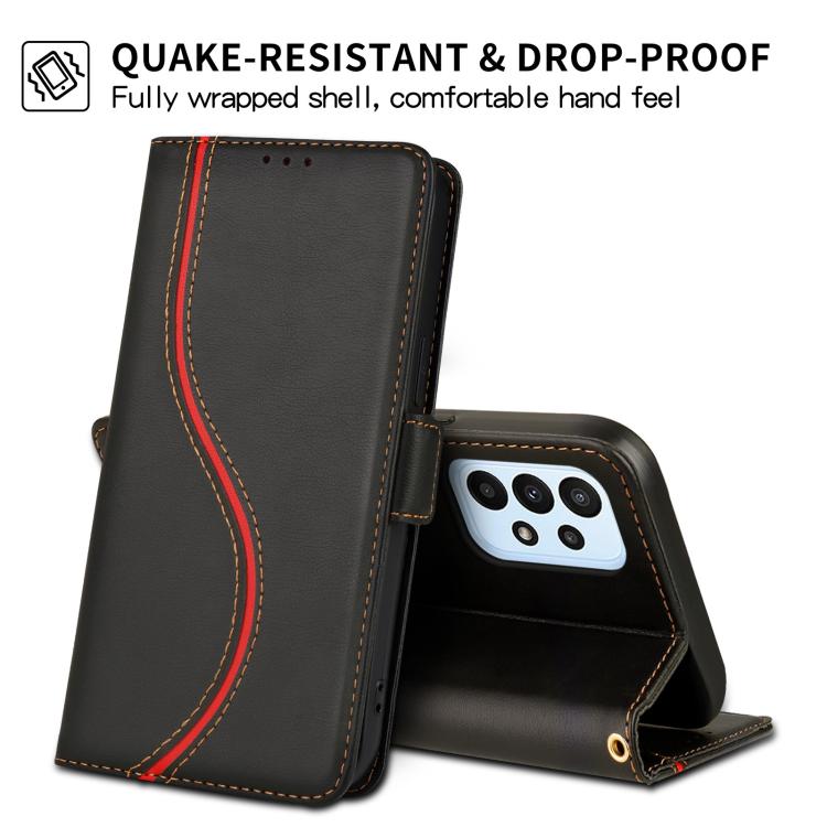 For Samsung Galaxy A53 Side Buckle S Curve Leather Phone Case