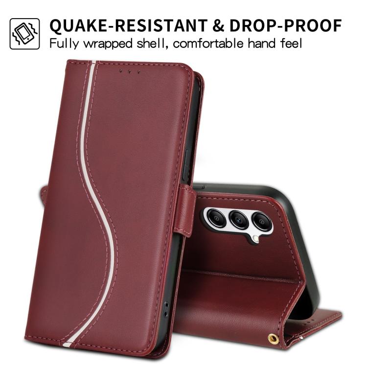 For Samsung Galaxy S23 FE 5G Side Buckle S Curve Leather Phone Case