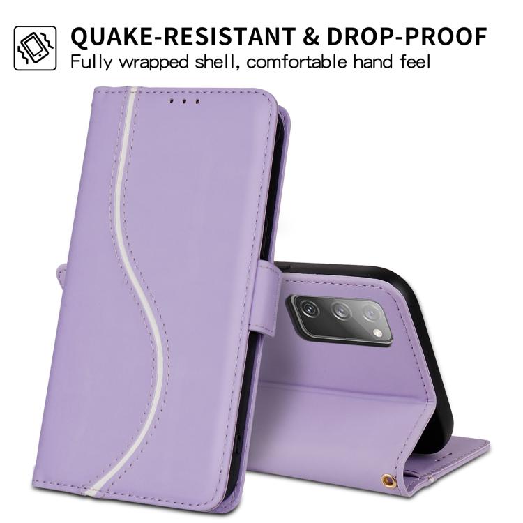 For Samsung Galaxy S20 FE Side Buckle S Curve Leather Phone Case