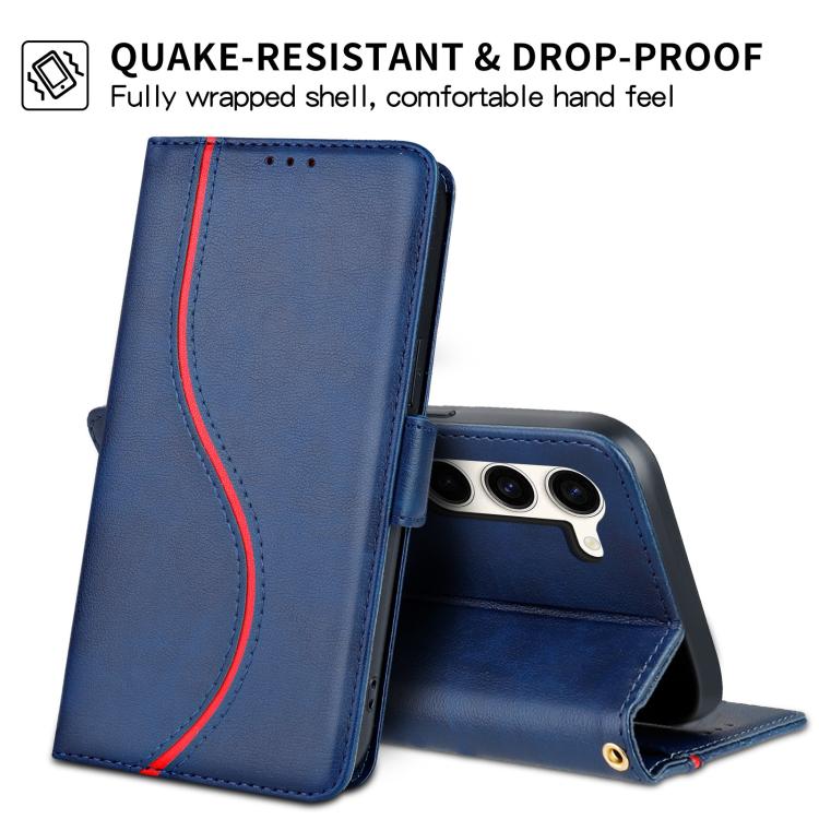 For Samsung Galaxy S23 5G Side Buckle S Curve Leather Phone Case